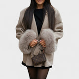 Dagmar™ | Cappotto elegante con pelliccia ecologica