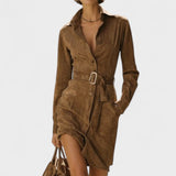 Veronika™ | Abito midi in suede